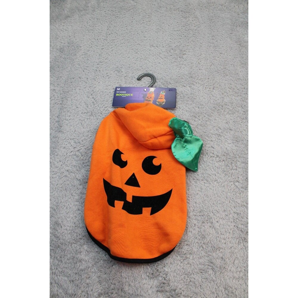 BOOTIQUE Pumpkin Dog Costume Pet Hoodie Size Medium Halloween